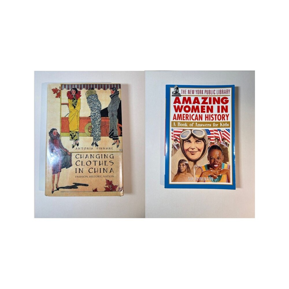 Lot of 2 History Books: Amazing Women and Clothes in China ACCEPTABLE